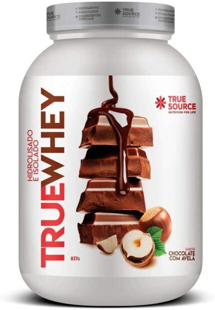 True Source True Whey (837G) - Hidrolisado E Isolado - Sabor Chocolate C/ Avelã